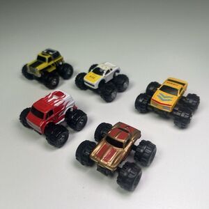 Micro Machines, Vintage 1987 Monster Trucks, Lot Of 5! Van Truck Car
